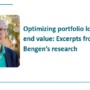 Optimizing portfolio longevity & end value: Excerpts from Bengen’s research